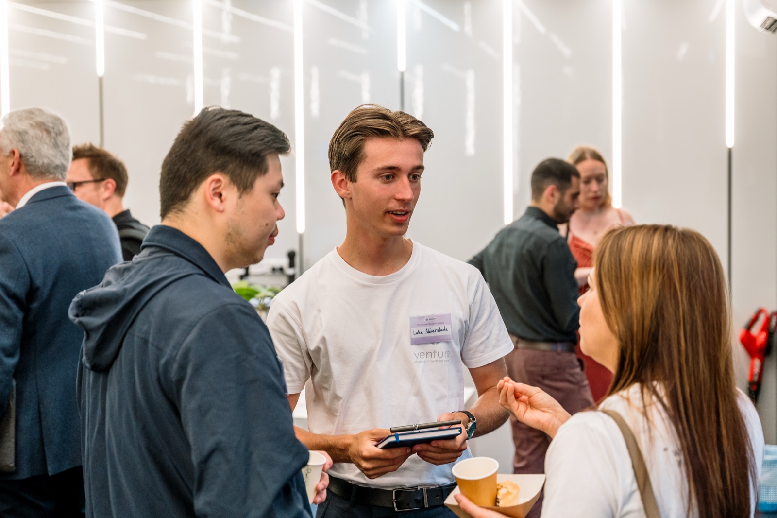 People networking at a Meshpoints event